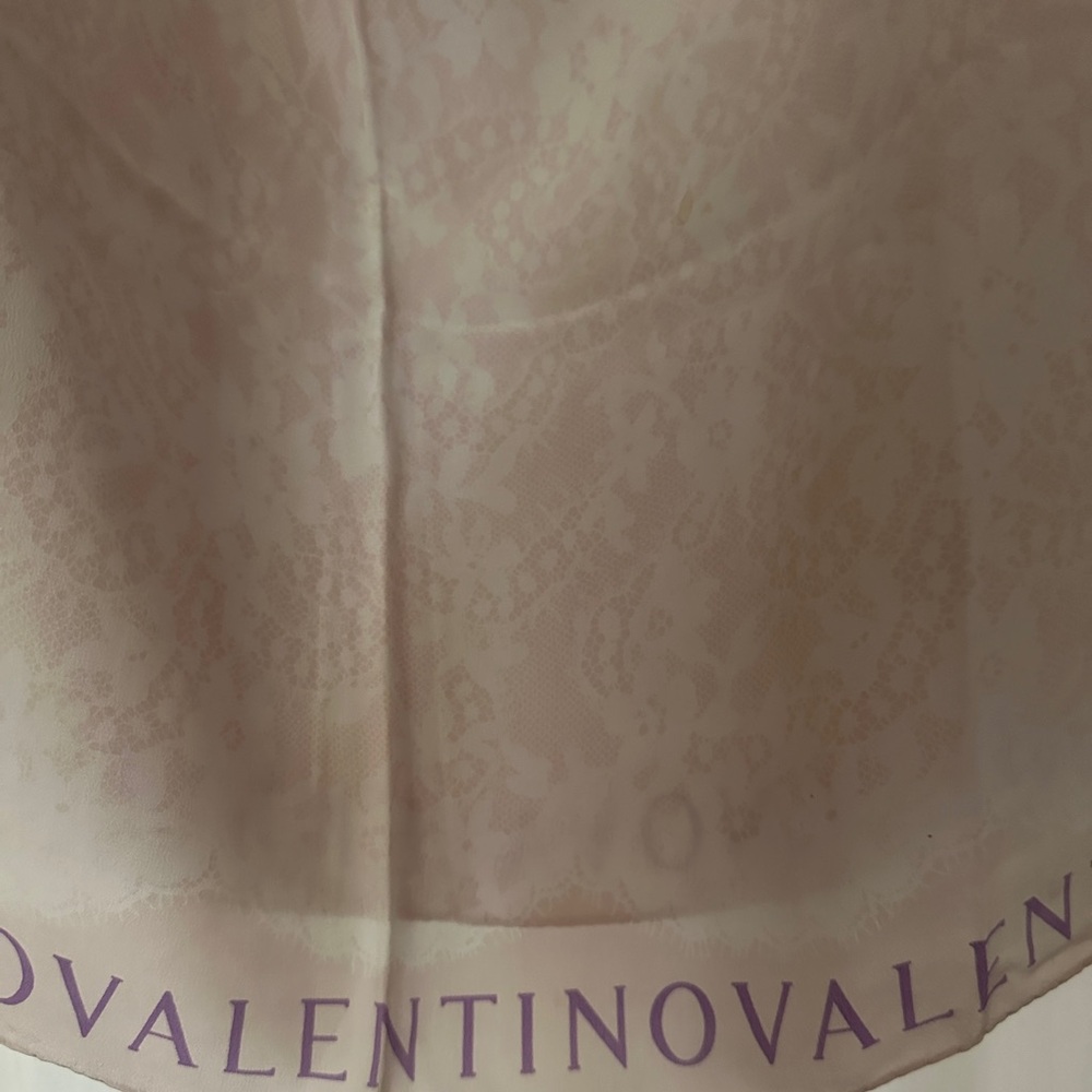 Valentino Women's Monogram Large Silk Scarf Wrap - Picture 6 of 7